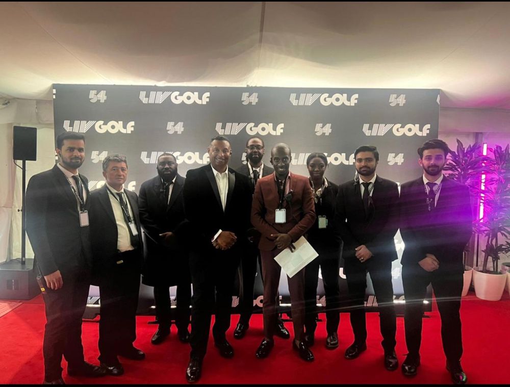 Harewood & Corbin officers at an event red carpet